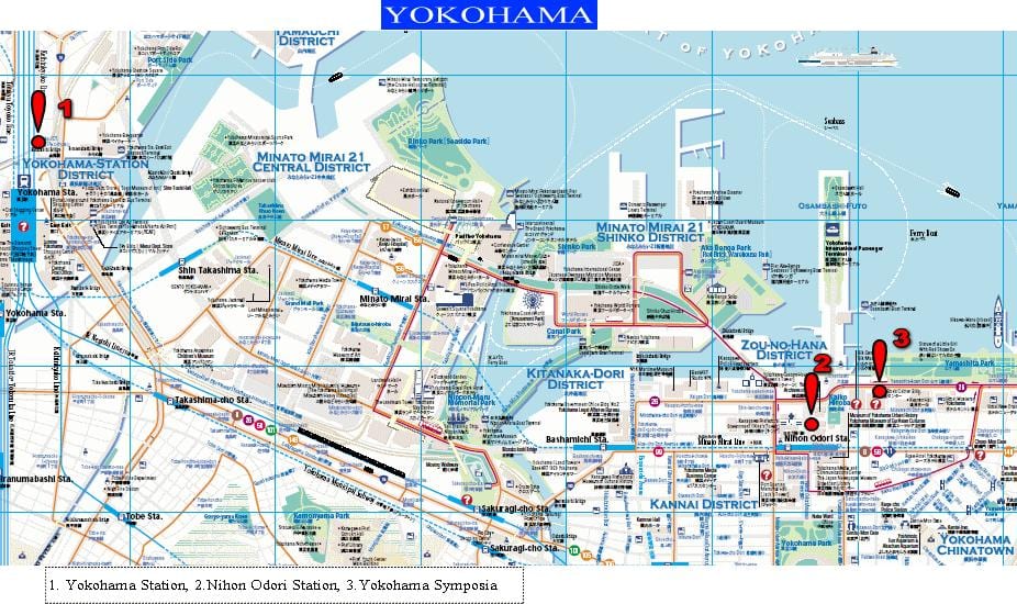 Քայլում Yokohama քարտեզի վրա